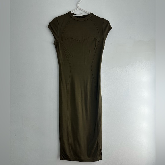 H&M Olive Green Dress size S - Picture 2 of 2